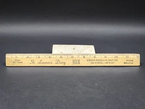 Vintage St. Lawrence Dairy Milk Advertisement Wooden Ruler - Reading PA - Picture 1 of 6