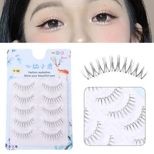 5Pairs False Eyelashes Natural Wispy U-shaped Lash Extension Korean Eye Makeup - Picture 1 of 13