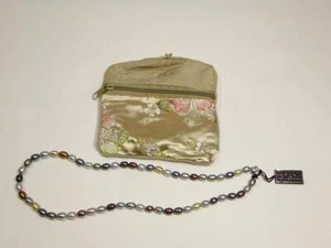 NEW Honora 18" Multi Color Pearl Necklace with 925 Sterling Clasp In Pouch - Picture 1 of 5