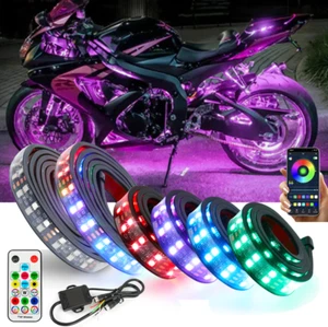 Underglow Double Row RGB LED Strip Lights For Suzuki GSXR600 GSXR750 GSXR1000  - Picture 1 of 17