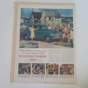 Studebaker Champion Sedan Vintage 20's Automobile Car Ephemera Ad - Picture 1 of 3