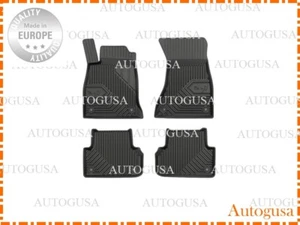 NEW LHD BLACK RUBBER FLOOR MATS CAR ALL SEASON LINERS FOR AUDI A4 B9 2016-2023 - Picture 1 of 6