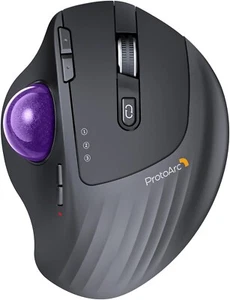 ProtoArc EM01 NL Wireless Bluetooth Trackball Mouse, 2.4G Ergonomic Rechargeable - Afbeelding 1 van 7