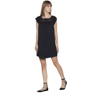 Joie Elsanna Black Shift Dress Lace Eyelet Women’s Size XS Loose and Comfy Mini - Picture 1 of 9