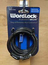 WordLock 4' x .24" Black Flexible Steel Cable Lock Brand New ~2009