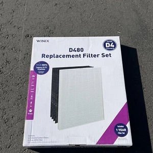WINIX D480 True HEPA Replacement Filter D4 with 4 Activated CARBON filters(1+4) - Picture 1 of 4