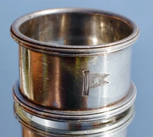WHITE STAR LINE RMS TITANIC OLYMPIC ELKINGTON 2ND CLASS NAPKIN RING C-1921 - Picture 1 of 5