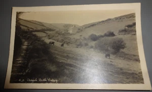 Chapel Porth Valley near St Agnes RP Postcard 1932 - A.H.Hawke Helston - Picture 1 of 2