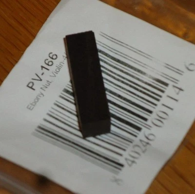 EBONY VIOLIN NUT REPAIR PARTS BLANK UPGRADE 4/4 FULL CLASICAL MUSIC FIDDLE FOLK - Изображение 1 из 4