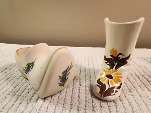 Cash Family Keramik handbemalt Cowboystiefel & Aveiro Ibis Clog Retro Vintage MCM - Bild 1 von 14
