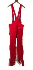 Vtg 1970s Ellesse for Beconta Mens 34L Red Suspender Ski Jumper White Stripes - Picture 1 of 10