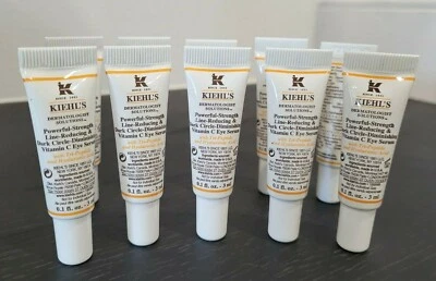 10 x KIEHL'S POWERFUL-STRENGTH LINE-REDUCING DARK CIRCLE VITAMIN C EYE SERUM 3ML - Image 1 of 2