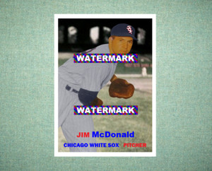 Jim McDonald Chicago White Sox 1957 Style Custom Baseball Art Card