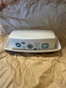 Antique 1960s Del Mar by Franciscan Atomic Elegance 1/4 Lb Covered Butter Dish - Picture 1 of 6