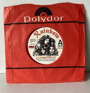 Rainbow L.A. Connection 7” Single RED vinyl company sleeve 1979 Play Tested Vgc - Picture 1 of 5