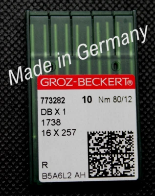 Groz Beckert Nähmaschinennadeln Rundkolben Nadelsystem 1738 R Nadelstärke 80/12