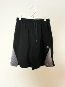 RBX Mens Athletic Shorts Size M Black White Pockets Drawstring Waist - Picture 1 of 11