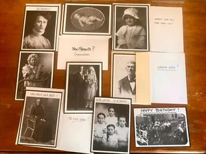 Lote 19 Divertidas Tarjetas de Felicitación Retro Foto Antigua Ático Sal Amor Cumpleaños Nuevo Bebé - Imagen 1 de 7