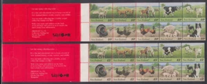 NEW ZEALAND Sc # 1292a,130 CPL MNH SET of 2 BOOKLETS with FARM ANIMALS - Picture 1 of 1