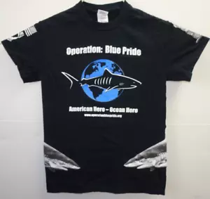 Operation Blue Pride Annenberg Foundation Ocean Conservation T Shirt Small Black - Picture 1 of 9