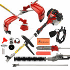 DEALOURUS Multi Function Garden Tool 5in1 Petrol Strimmer Brush Cutter Chainsaw 