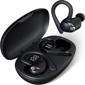 Over-Ear Headphones Wireless Earbuds 60hrs Playback IPX7 Waterproof Earphones - Picture 1 of 13