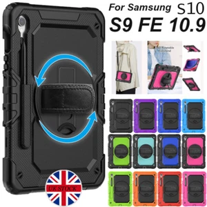 For Samsung Galaxy Tab S9 S10 FE 10.9 Case Heavy Duty Shockproof Stand Cover - Picture 1 of 120