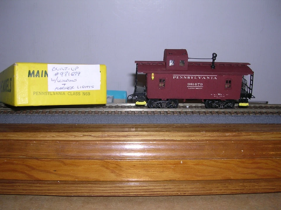 Main Line Models #???  Pennsylvania N6B Wood Caboose #981679  Built-up H.O. 1/87 - Image 1 of 1