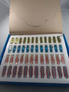Collares dijes de patineta de plástico década de 1970 con caja de exhibición completa Stacy Peralta - Imagen 1 de 2