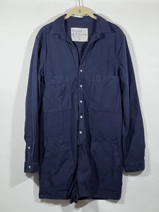 Frank & Eileen Ireland Strampler Damen L blau Leinen Knopfleiste Playsuit Freizeit - Bild 1 von 24