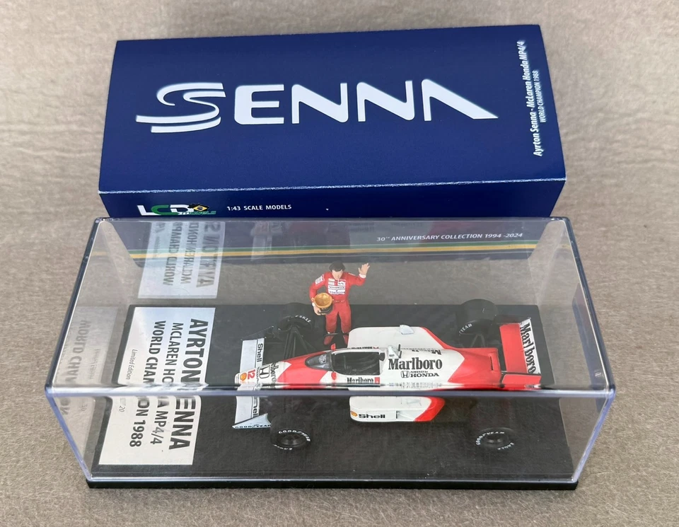 Ayrton Senna - McLaren Honda MP4/4 - Formula 1 World Champion 1988 1:43 LIM.ED - Image 1 of 4