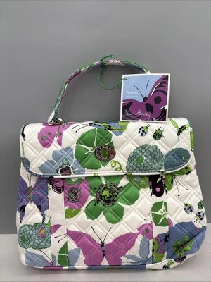 New Vera Bradley BUTTERFLY Print Nicole Sateen Limited Edition Bag Purse - Image 1 of 4