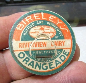 Milk Bottle Cap from Bireleys Riveryiew Dairy Orangeade, Good housekeeping logo - Picture 1 of 1