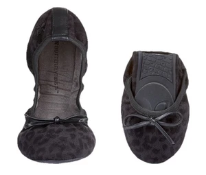 Butterfly Twist Cece Black Leopard Folding Ballet Flats Women’s Size 5 NIB - Picture 1 of 12