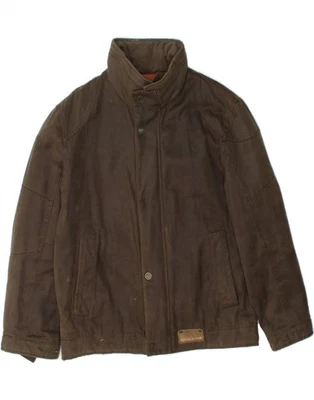 CAMEL Mens Bomber Jacket EU 50 Large Khaki Cotton BF20 - Image 1 of 4