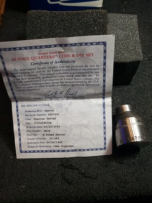 1999 D  50 State Quarters Coin & Die Set DIE ONLY  US Mint  Low Strike Numbers  - Image 1 of 4