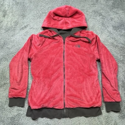 The North Face Sudadera con Capucha Mujer L Rosa Gris Chaqueta Reversible Osito Polar Sherpa Foto 1 de 4