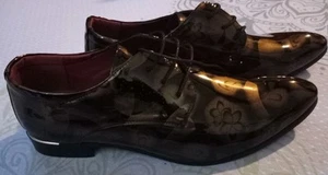Herren Elegante Schuhe Mode Business Schuhe Spitz zulaufend Blumenmuster US GRÖSSE 11 - Bild 1 von 9