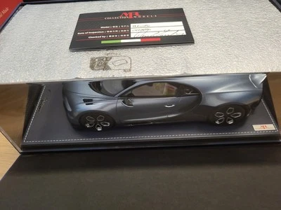 BUGATTI CHIRON PROFILEE 1/18 Argent Atlantique/Blue Royal MR MODELS BUG016A - Immagine 1 di 4