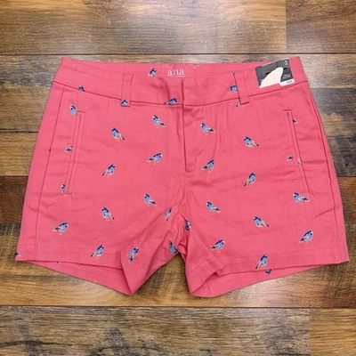 Shorts Ana Sarja Feminino 2 Rosa Estampa Chirp Cintura Baixa Elástico Novo  - Imagem 1 de 4