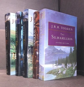 Collection 5 J R R TOLKIEN BOOKS hcdj EX Ring Trilogy Silmarillion Sigurd Gudrun - Foto 1 di 4
