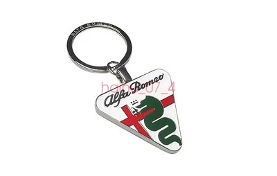 Llavero de metal plateado para coche Alfa Romeo 147 156 159 16 Stelvio Giulia Foto 1 de 4