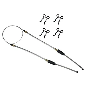 Parking Brake Cable Rear Emergency Cable With Clips 1965-82 Chevrolet Corvette - Bild 1 von 9
