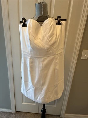 Lilly Pulitzer Kylo Strapless Skirted Romper  Resort White Sz 12 - Image 1 of 4