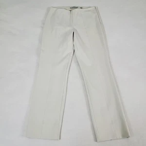 Vince Women's Size Medium Ivory Gesso Stitch Front Seam Side Zip Legging Pant - Picture 1 of 9