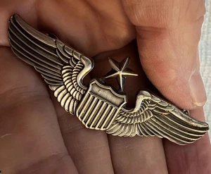US Air Force Senior Pilot’s Full Size Wings Badge - Picture 1 of 6
