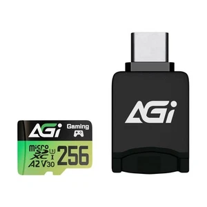 AGI 256GB TF138 Micro SD Card/CR138 Type C Card Reader, Nintendo Switch operatio - Picture 1 of 7