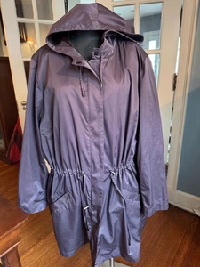 J.Jill purple hooded windbreaker jacket quilted removeable lining 3X - Picture 1 of 3