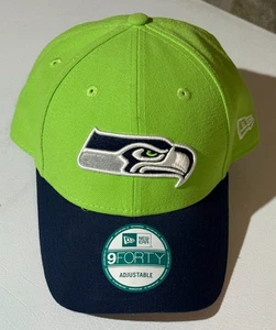 SEATTLE SEAHAWKS - NEW ERA 9FORTY HAT - GRÜN MIT BLAUEM SCHEIN - ONE SIZE - Neu - Bild 1 von 6