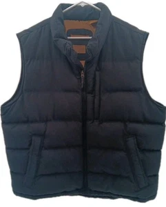 St. Johns Bay Puffer Vest Mens XL Black Full Zip Sleeveless Coat Casual Outdoor - Picture 1 of 8